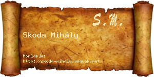 Skoda Mihály névjegykártya
